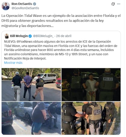 El gobernador DeSantis celebró el trabajo conjunto entre las agencias