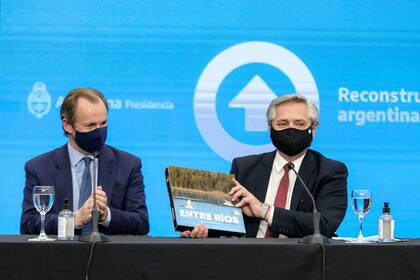 El gobernador entrerriano Gustavo Bordet y Alberto Fernández.