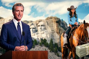 Newsom vs. Kristi Noem, en vivo: el gobernador reacciona a la foto que le costó US$24.000 a los estadounidenses