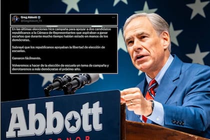 El gobernador Greg Abbott aseguró en redes sociales que insistirán con el programa de vouchers y que gracias a esto ganarán las elecciones en 2026