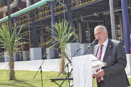 El gobernador interino de Tucumán, Osvaldo Jaldo. Gentileza Compañía Azucarera Los Balcanes