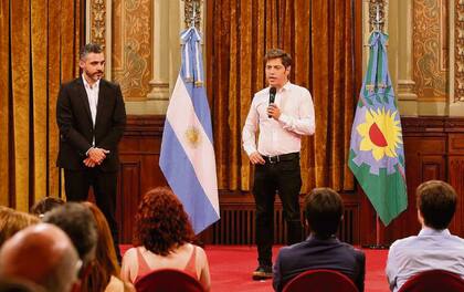 El gobernador Kicillof al poner en funciones al nuevo titular de ARBA, Cristian Girard