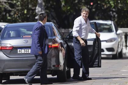 El gobernador Melella, en una visita a la Casa Rosada