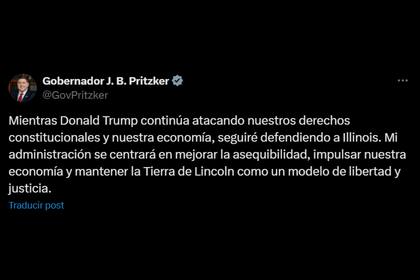 El gobernador Pritzker denunció que las decisiones de la Casa Blanca perjudican el crecimiento económico y social del estado