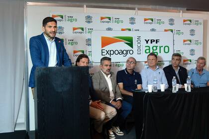 El gobernador Pullaro en Expoagro