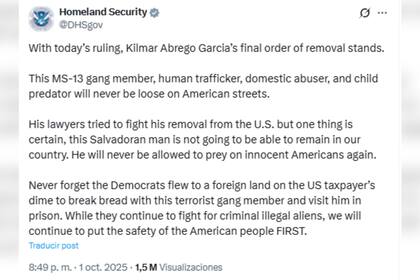 El gobierno de EE.UU. confirmó que Ábrego García sería deportado