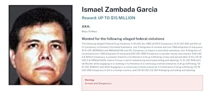 El gobierno de Estados Unidos ofrecía una recompensa de 15 millones de dólares por información de "El Mayo Zambada".