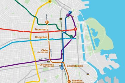El gobierno porteño presento la nueva línea F de subtes, que será la séptima de este transporte en la Ciudad Autónoma de Buenos Aires