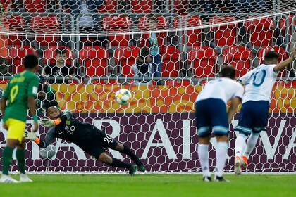El gol de penal que anotó Barco.
