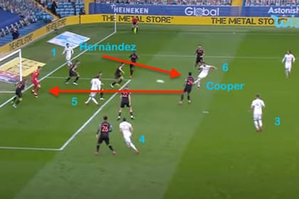 El gol del central Cooper para el 3-0 de Leeds ante Stoke City; vino de una tercera jugada de pelota parada y esta vez fue Pablo Hernández quien asistió con un centro atrás