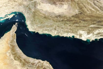 El golfo de Omán y la región de Makrán, en el sur de Irán y el suroeste de Pakistán, así como el estrecho de Ormuz y la costa norte de Omán, el 5 de febrero de 2025
