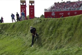 Casi termina en el agua: el tiro imposible del que habla todo el mundo del golf