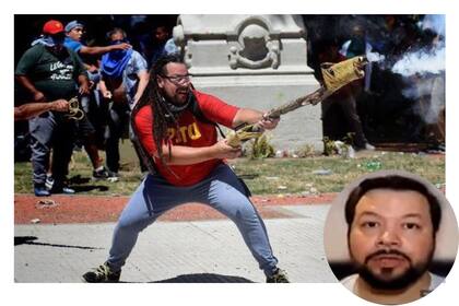 El "Gordo del mortero", el activista de izquierda que se hizo famoso por la protesta en el Congreso, en 2017