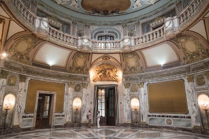 El gran hall de honor es uno de los ambientes más impactantes del Palacio Paz