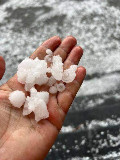 El granizo fue muy fuerte