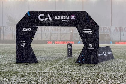 El granizo sobre el estadio de Arsenal