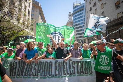 El gremio estatal de ATE vuelve a movilizarse contra la gestión de Milei por los recortes