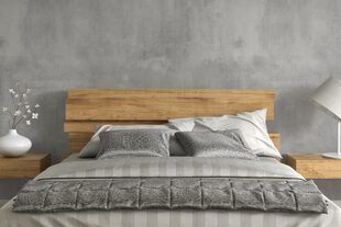 El gris, una buena opción sobre todo cuando se combina con muebles de color madera y se enfatiza con un efecto de hormigón.