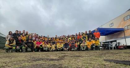 El grupo de brigadistas