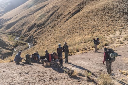 El grupo de andinista iba en busca de la cumbre (Foto: Eliseo Jantzon)