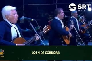 Los 4 de Córdoba se cruzaron con el presentador en pleno show: “Impresentable”