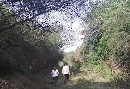 El grupo que fue a juntar frutas en el momento en que desapareció Loan