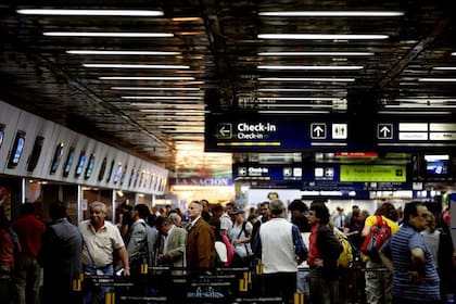 El hall de Aeroparque