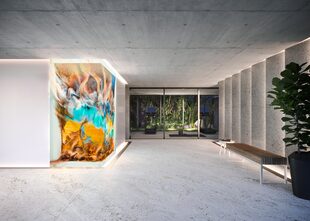 El hall del nuevo proyecto tendrá arte digital en una de sus paredes
