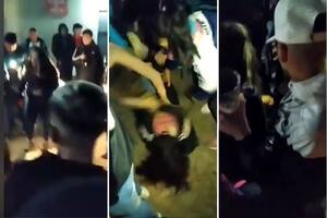Decenas de jóvenes protagonizaron una batalla campal tras una fiesta clandestina