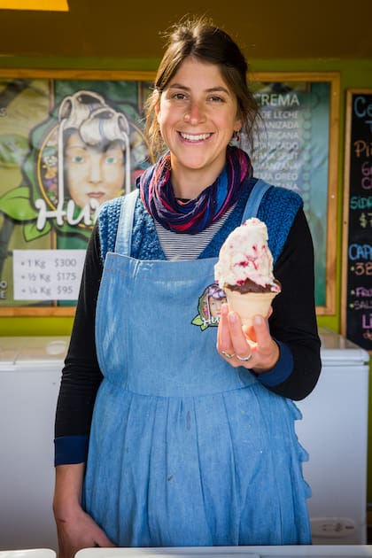 El helado de Humus de la Montaña proviene de la leche de sus vacas jersey, que es más cremosa, sin homogenización, ni aditivos.