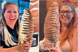 El helado del reto viral en Tampa: tiene 60 centímetros y hay que comerlo en tiempo récord para que sea gratis