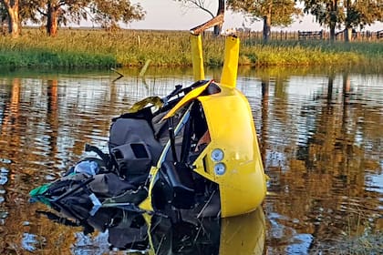 El helicóptero en el que viajaban Chicou y su familia