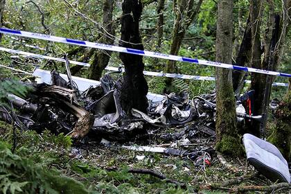 El helicóptero estrellado del piloto de rally, Collin McRae