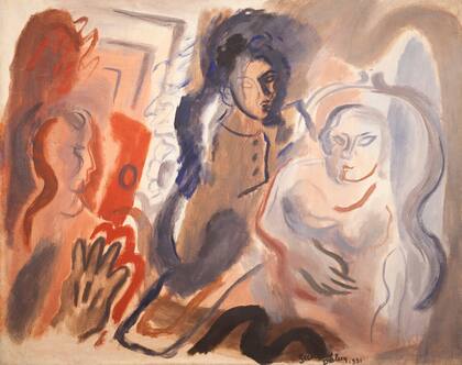 El hijo de la artista francesa y Curatella Manes encontró las pinturas de su madre guardadas en un armario; un afiche de la época