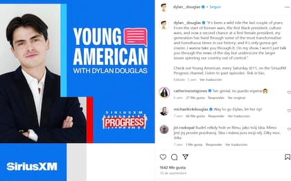 El hijo de Michael Douglas comenzó a mostrar su interés en la política mediante un nuevo proyecto (Captura: Instagram @dylan_douglas)