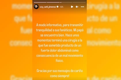 El hijo del cantante informó sobre la salud de su padre (Foto Instagram @lamonaoficial)