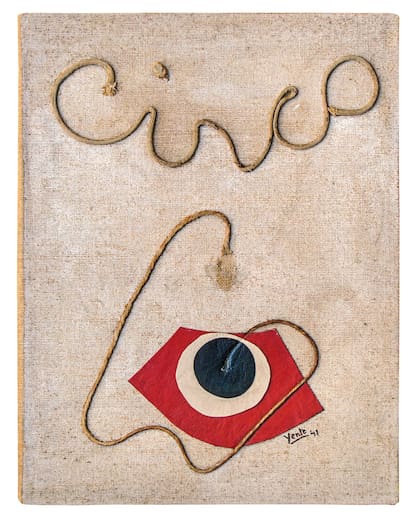 El hilo marrón, una vez más, en la tapa de un libro de artista de Yente (1941)