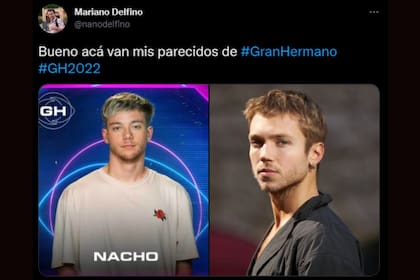 El hilo muestra a quienes se parecen los nuevos participantes del reality (Foto Twitter @nanodelfino)