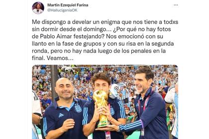 El hilo que explicó la casi nula aparición de Pablo Aimar en la transmisión oficial durante los festejos