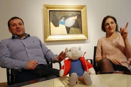 El historiador Gergely Barki que halló el cuadro en la película. Foto: (AFP)