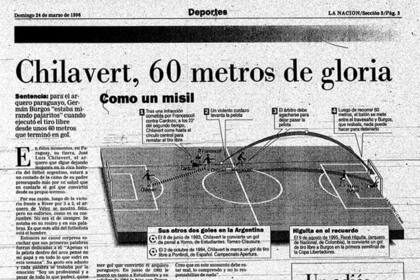 El histórico gol de Chilavert a River, dibujado, en LA NACION