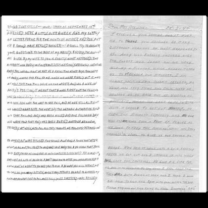 "Él hizo todo lo que pudo por nosotros, sin tener en cuenta su propio bienestar". Tanto Reilley como O'Neill escribieron a la esposa de Atkinson desde los campos de prisioneros de guerra para contarle lo que había sucedido