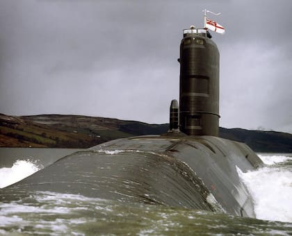 El HMS Splendid en Escocia, 1995, 13 años después de la guerra de Malvinas
