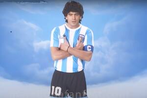 El holograma de Diego Maradona en Times Square