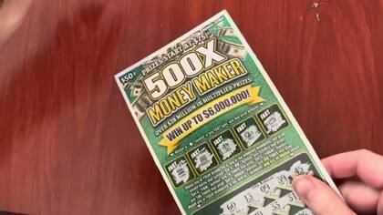 El hombre compró un "raspadito" del 500X Money Maker