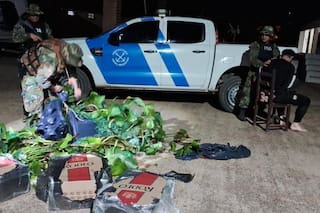Se disfrazó de camalote para contrabandear cigarrillos desde Paraguay