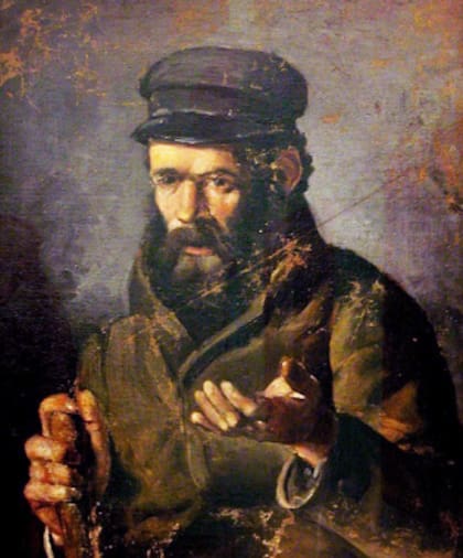 "El hombre del sombrero", otra de las pinturas sorteadas en la rifa