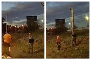 Chocó con un auto en la ruta 7, quiso escapar, no pudo y golpeó al otro conductor con un palo