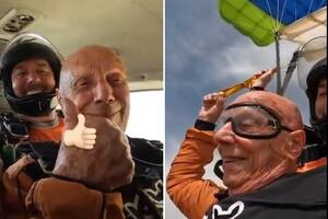 El hombre se mostró muy feliz de poder vivir esa increíble experiencia a su edad (Foto: Captura TikTok @albeertobrown)