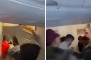 Un pasajero intentó abrir la puerta de un avión en pleno vuelo Madrid-Caracas y un tripulante se fracturó la pierna al impedirlo